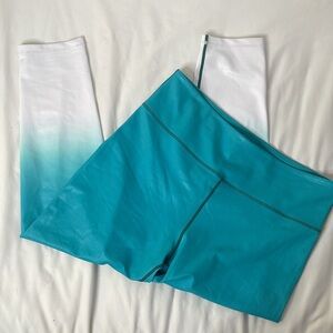 Zyia Teal venom metallic ombre Leggings